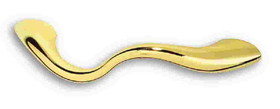 Liberty Hardware 5" Fusilli Wavy Pull Polished Brass