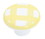 Liberty Hardware 1-1/2" Ceramic Knob White with Yellow Checks