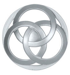 Liberty Hardware 1-1/2" Interlocking Circles Knob Aluminum
