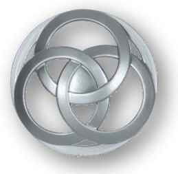 Liberty Hardware 1-1/2" Interlocking Circles Knob Satin Nickel
