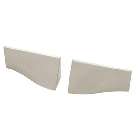 Liberty Hardware 1-1/4" Geometrics Collection Left and Right Waterfall Cup Pulls Satin Nickel