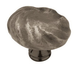 Liberty Hardware 1-1/2" Rustique Oval Knob Antique Pewter