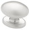 Liberty Hardware 1-3/8" Citation Football Knob with Raised Base Aluminum