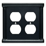 Liberty Hardware Landen 2-Gang Soft Iron Round Wall Plate
