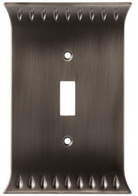 Liberty Hardware Heirloom Silver Wadsworth Wall Plate - Single Switch