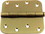 Lawrence Hardware 4" X 4" Residential Hinge 5/8 Radius Made in USA Yellow Zinc
