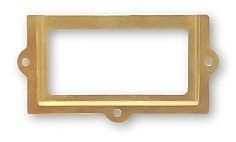 Liberty Hardware (4 Pack) Cabinet Label Holders 1-3/8" X 2-5/8" Brass Plated With Nails