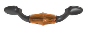 Liberty Hardware 3" Faceted Acrylic Insert Pull Oil Bronze Rootbeer Amber