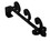 Brainerd Curly Iron Over-door Hook- Black 10' Long - 3-Hooks LQ-11442