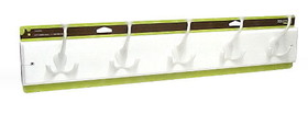 Liberty Hardware (2 Pack) White Hook Rails 27" With 5 Flared Tri-Hooks