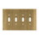 Brainerd LQ-126431 Quad Switch Oak Wood Wall Plate