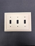 Liberty Hardware Wood Architectural Triple Toggle Light Almond Wall Plate