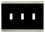 Franklin Brass Basic Stripe Triple Switch Wall Plate - Satin Nickle and Flat Black - 135762