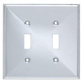 Brainerd Franklin Brass - Beverly Double Toggle Switch Wall Plate - Polished Chrome - 135874