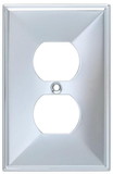 Brainerd Franklin Brass - Beverly Single Duplex Outlet Wall Plate - Polished Chrome - 135875