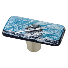 Liberty Hardware 2" Homegrown Fused Glass Knob with Stainless Steel Base