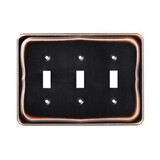 Brainerd LQ-144419 Triple Switch Tenley Wall Plate Bronze with Copper Highlights