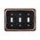 Brainerd LQ-144419 Triple Switch Tenley Wall Plate Bronze with Copper Highlights