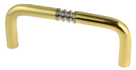 Allison 3" Polished Chrome Turned Center Wire Pull Solid Polished Brass