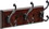 Liberty Hardware 10" 3-Scroll Hook Cocoa Rack with Soft Iron