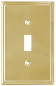 Liberty Hardware Single Switch Wall Plate In Solid Cast Brass LQ-201BMP-PL-U