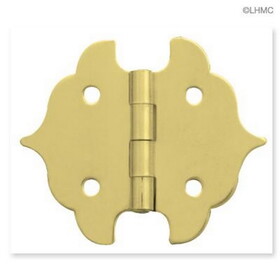 Brainerd LQ-20721-1XC-100 (100-Pack) Pair Small Solid Brass Jewel Box Hinge 1-1/8"X1-1/4" - 2 Per Pkg L-20721-1XC