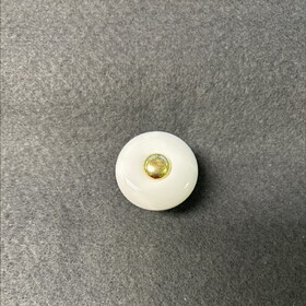 Avante LQ-33803BPWT 1-1/4" Ceramic Metal Insert Knob Brass Plated