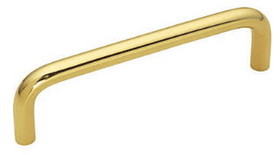 Liberty Hardware 4" Wire Pull Polished Solid Brass