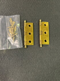 Liberty Hardware Pair of Hinges 2" x 1-3/8" Loose Pin Brass Plated
