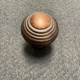Liberty Hardware 1-1/4" Knob with Ribbed Design Antique Copper