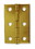 Liberty Hardware AS-IS Solid Brass  3" X 1-7/8"  X 1/16" Thick Butt Hinge LQ-6300B