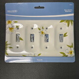 Brainerd LQ-64510 Ceramic Quad Switch Wall Plate Magnolia