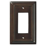 Brainerd Liberty Architectural Decorator Rocker Switch-GFCI Wall Plate - Walnut