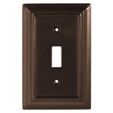 Brainerd Brainerd - Liberty Architectural MDF Toggle Switch Wall Plate - Walnut