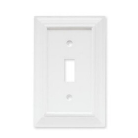 Brainerd LQ-64542 Bright White Architectural Single Switch Wall Plate