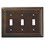 Brainerd Brainerd - Liberty Triple Switch Architectural Wall Plate - Walnut