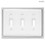 Liberty Hardware Triple Switch Wall Plate - White Ceramic W/ Chrome LQ-68970