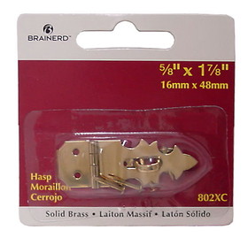 Liberty Hardware Miniature Hasp & Staple in Solid Brass - 5/8" x 1 7/8"