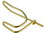 Liberty Hardware 2-PAK 3" Brass Finished Wire Coat and Hat Hooks - LQ-850078