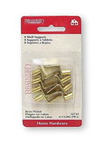 Liberty Hardware Shelf Supports - Brass Plated - (8 Pack) LQ-A11520G-PB-U