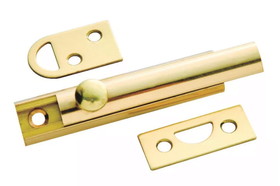 Liberty Hardware Bright Solid Brass 3" Slide Lock LQ-B05453D-PL-C