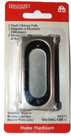 Brainerd (2-Pack) 2-1/2" Oblong Flush Finger Oval Pull Venetian Bronze