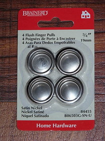 Brainerd (4-Pack) 3/4" Flush Finger Pull Satin Nickel