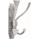 Liberty Hardware Beveled Oversize Double Hook Satin Nickel