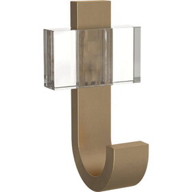 Liberty Hardware Square Acrylic Hook Champagne Bronze with Clear