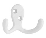 Home Trends (2 Pack) Double Robe Hooks - White