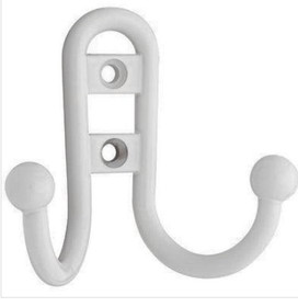 Peerless Double Clothes Hook - White B46115P-W