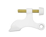Liberty Hardware Hinge Pin Doorstop - White & Brass With Nylon Pads B59650G-W-C7