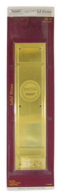 Liberty Hardware Solid Brass Push Plate LQ-C7510PB