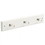 Liberty 18" White and Glass 3-Knob Hook Rack